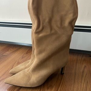Zara faux suede knee high boots - size 40